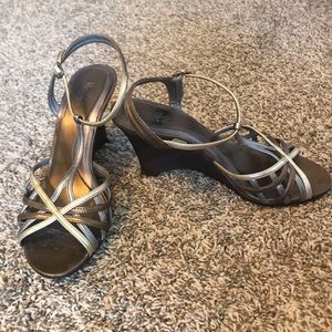 Mossimo Brand Metallic Wedges